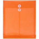 JAM Paper Enveloppes à ouverture au sommet, fermeture à bouton plastique et ficelle, 9 3/4x11 3/4 po, orange, 12/paq.-orange
