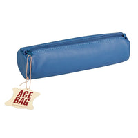 Age-Bag Trousse À Crayons Ronde,, Bleue-Bleue