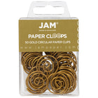 JAM Paper - Trombones colorés Papercloops circulaires, rose doré, 50/paquet (21832061)-Taille : Diamètre de 1 pouce