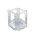 Azar Displays – Porte-documents modulaire 4 pochettes format lettre, rotatif, polystyrène cristal, 11,5 x 9 po (252321)-Pivote sur une base transparente de 9 po