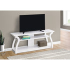 Monarch Specialties - 2665 Meuble Tv - 60 po L/Blanc-Materiau : mdf, stratifie, panneaux de particules ; Couleur blanche