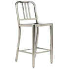 Nicer Furniture - tabouret de comptoir de style marine moderne - acier inoxydable-Siège incurvé, conçu pour s'adapter à de longues heures d'utilisation sans effort physique.