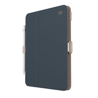 Étui folio Speck Balance pour iPad (A16/10e génération) - Lait d'amande/Moka/Charbon-Construction protectrice Folio à l'intérieur et à l'extérieur