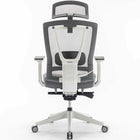MotionGrey - Cloud Mesh Series - Chaise de bureau ergonomique pour bureau d'ordinateur executif - Blanc-Accoudoirs rembourres à 4 reglages directionnels pour ajuster l'accoudoir vers le haut et vers le bas, vers l'avant et vers l'arriere, glisser d'un côte à l'autre et tourner d'un côte à l'autre