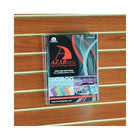 Azar Displays – Porte-brochure à trois pans pour panneau rainuré, 10/paquet (252343)-Faite de polystyrène cristal