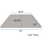 Flash Furniture – Table d’activités trapézoïde, dessus thermofusionné stratifié, pattes réglables, 30 larg. x 60 long., gris-Dimensions : 21 1/8 à 30 1/8 haut. x 26 1/4 larg. x 57 1/2 prof. (po)