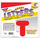 Trend Enterprises Casual Uppercase Ready Letter 4", Rouge, 426 Pack-Couleurs résistantes à la décoloration. Durable et réutilisable. Les caractères de lettre mesurent 4" de haut.