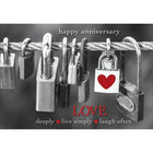 Millbrook Studios – Cartes de souhaits et enveloppes, Happy Anniversary LOVE, 5 3/8 x 7 3/4 po, 18/paquet (06627)-Imprimées sur papier cartonné non couché