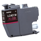 Brother - LC401XLMS Cartouche d’encre magenta à haut rendement d’origine-La cartouche LC401XLMS d’origine Brother peut être utilisée avec les imprimantes multifonctions à jet d'encre couleur Brother suivantes : MFC-J1010DW, MFC-J1012DW et MFC-J1170DW.