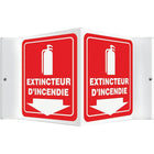 Accuform Signs - Enseigne Projection « Extincteur D'Incendie », 6po x 5po, Plastique, Français Avec Pictogramme-Type d'affichage Boulonné
