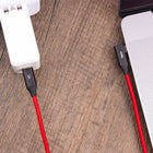 JCPal – Câble tressé FlexLink de recharge/synchronisation USB-C à USB-C, 2 m, rouge/noir -Blindage avancé contre les interférences