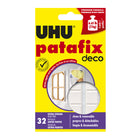 Pastilles adhésives UHU Tac Home Deco réutilisables - paquet de 32-Ces pastilles sûres et polyvalentes permettent de fixer des décorations au mur et de les décrocher quand vous le voulez (jusqu’à 6.61 lbs avec seulement 6 à 8 pastilles). Accrochez vos œuvres en toute confiance sur une surface lisse, propre et sèche.
