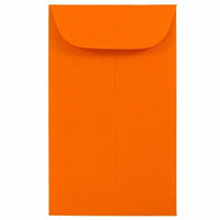 JAM Paper Enveloppes Colourées #3 Coin Commerciales - 2,5" x 4,25" - Orange recyclées - Paquet de 50-Couleur : Orange