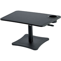 Victor Support pour ordinateur portatif à hauteur réglable avec gobelet de rangement, noir (DC240B)-Permet l’utilisation d’ordinateurs portatifs ou de tablettes en position debout à une hauteur ergonomique et confortable