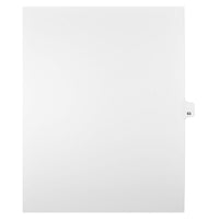 Mark Maker – Onglets séparateurs juridiques blancs, 1/25 onglets, format lettre, sans trous, numéro 63, 25/paquet-Onglets séparateurs blancs, 1/25 onglets
