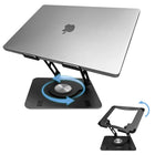 Uncaged Ergonomics - RISE Support pivotant pour ordinateur portable Support de bureau réglable - Noir-Ajustez la hauteur et l'angle très facilement