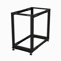 StarTech - Rack 18U à 4 poteaux à profondeur réglable et à cadre ouvert-Ooffre des repères faciles à lire pour les unités de rack (U) et la profondeur qui permettent d’adapter facilement le rack mobile à votre équipement