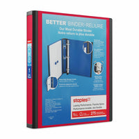 Staples – Reliure de qualité supérieure – 1 po – Rouge-Plus durable, plus facile à utiliser