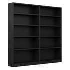 Bush Furniture - Bibliothèque haute à 5 tablettes Universal de Bush Furniture - ensemble de 2, noir-Les tablettes durables d’une épaisseur de 1 po résistent à l’affaissement au fil du temps , chaque tablette supporte jusqu’à 50 lb