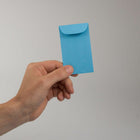 JAM Paper Enveloppes Colourées #3 Coin Commerciales - 2,5" x 4,25" - Bleu recyclé - Paquet de 50-Quantité : Quantité : 50 enveloppes par paquet