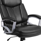 Flash Furniture - Fauteuil direction pivotant HERCULES Big and Tall, capacité de 500 lb, cuir noir (GO18501LEA)-Siège et dossier profilés
