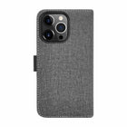 Blu Element - Coque Blu Element Folio 2 en 1 pour iPhone 15 Pro - Grise-Matériau de qualité à la sensation semi-douce cousu à la main
