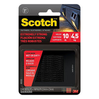 Scotch™ – Attaches extrêmes, 1 po, noir (RFD7021)-Idéales pour une utilisation sur des surfaces vernies ou scellées, le bois, le métal nu, les cloisons sèches, le plastique et bien plus encore