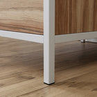 Sauder - La Collection Nova Loft Bureau - Finition Kiln Acacia-Cadre en metal laque durable.