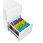Poppin Stow-2 tiroir classeur, blanc avec Glides ou roulettes-Netbook