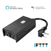 Meross – Prise d'extérieur Wi-Fi intelligente (MSS620)-Le contrôle intelligent de la prise de courant extérieure connecte vos appareils extérieurs au moyen de l'appli