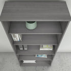 Bibliothèque 72.8 haut. (po) à 5 tablettes Studio C de Mobilier d’entreprise Bush - gris platine (SCB136PG)-Les tablettes durables ont été testées pour supporter jusqu'à 50 lb chacune