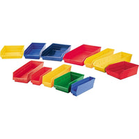 Quantum Storage Systems - Bacs De Rangement Pour Tablettes, 8-3/8po La X 4po H X 11-5/8po P, Bleu, Capacité 30 Lb, paquet de 12-Capacité 30 lb