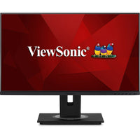 Moniteur IPS ViewSonic de 24 pouces avec ports USB 3.1 Type-C, HDMI et DisplayPort, inclinaison à 40 degrés - VG2455-2K-24 pouces