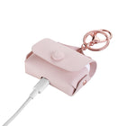 Generak Supply Étui Cuir Végétalien pour AirPod Pro avec Fermeture et Mousqueton - Argile Rose-Un ajustement parfait, facile à retirer et à installer