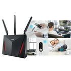 ASUS - Routeur Gigabit RT-AC86U AC2900 bibande WiFi avec MU-MIMO et fonctions de contrôle parental-Gérez votre réseau à l'aide de l'appli ASUS Router - configurez votre réseau, gérez l'utilisation et les contrôles parentaux, obtenez des notifications instantanées sur les événements importants concernant le réseau