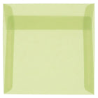 JAM Paper Enveloppes translucides de 6,5 x 6,5 po, vert feuille, 50/paquet-Enveloppes translucides vert feuille
