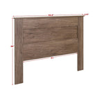 Prepac - Tête de lit à panneau plat DHFQ-1301-1, grand lit, gris à la dérive-Dimensions (po, assemblé) : 64,5 lar. x 48 haut. x 2,25 prof.