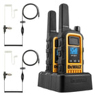 Dewalt - Heavy Duty DXFRS800 GMRS Talkie-walkie avec casque de surveillance – Lot de 2-VOX Transmission activée par la voix.