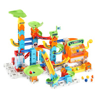 VTech - Marble Rush - Ensemble tire-bouchon Rush - 112 pièces-Construisez une variété de constructions de niveau débutant à avancé ou créez vos propres cours avec des pièces de construction à code couleur et des instructions faciles à suivre