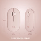 Logitech - MK470 Ensemble clavier et souris sans fil ultra-fin - Rose-Garantie limitée d'un an du fabricant