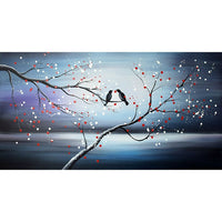 Designart – Imprimé sur toile, Oiseaux unis pour la vie, 4 panneaux, 40 po x 20 po, (PT1168-271)-Imprimé