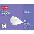 Staples Enveloppes d'invitation blanches, 4 3/8 po x 5 3/4 po, bte/50 - go-Papier kraft 24 lb Blanc