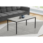 Monarch Specialties - 3796 Table De Salon - 40 po L/Gris/Metal Noir-Des lignes epurees et un design bien pense rendent cette table basse ideale pour les petits espaces.