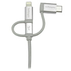 StarTech.com - Câble USB à plusieurs chargements, Lightning, USB-C, Micro-B, tressé, 3,3 pi (LTCUB1MGR)-5