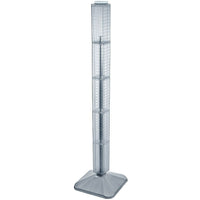 Azar Displays – Tour d’affichage standard à panneaux perforés emboîtables sur 4 côtés, 48 x 4 x 4 po, transparent (700225-CLR)-Pivote sur une base lestée
