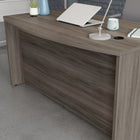 Sauder 59"W La Collection Affirm Bureau Ministre - Finition Hudson Elm-  Système de gestion des cordons avec deux œillets de bureau