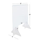 Eddie’s- Bouclier / barrière de protection de caissier au comptoir, Acrylique transparent, 18 po L x 26 po H-18 po L x 26  po H