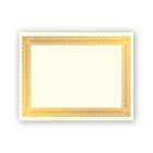 Geographics - Certificats  Rome papier cartonné - Feuille d'or - 8,5" x 11" - Paquet de 15-Papier cartonne ivoire avec bordure en feuille d'or