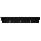 Finley – Étagère murale, 3 crochets 24 larg. x 4 prof. x 4,25 haut. (po), noir (FN00376-8INT)-Dimensions du produit : 24 larg. x 4 prof. x 4,25 haut. (po)