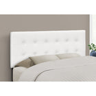 Monarch Specialties - 6002F Lit Double Tete De Lit Simili - Cuir Blanc-Dimensions du produit: 47,5 pouces H x 57 pouces L x 3 pouces P